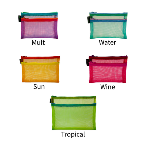 Multicolor Double Zip Cases - Small sizes